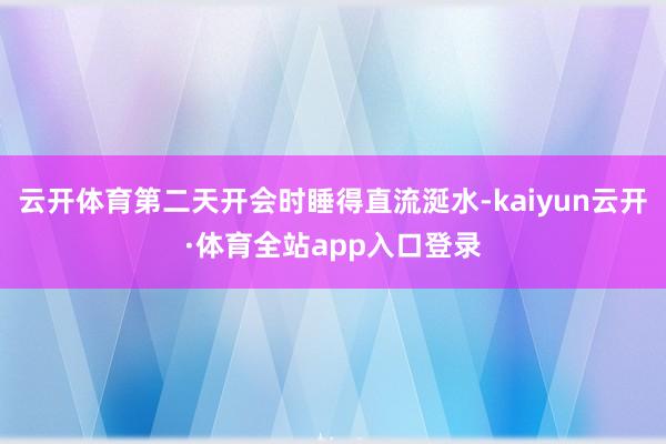 云开体育第二天开会时睡得直流涎水-kaiyun云开·体育全站app入口登录