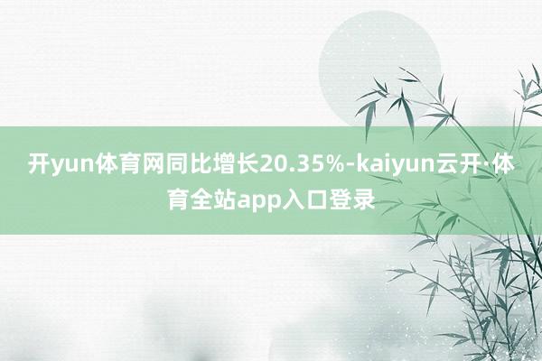 开yun体育网同比增长20.35%-kaiyun云开·体育全站app入口登录